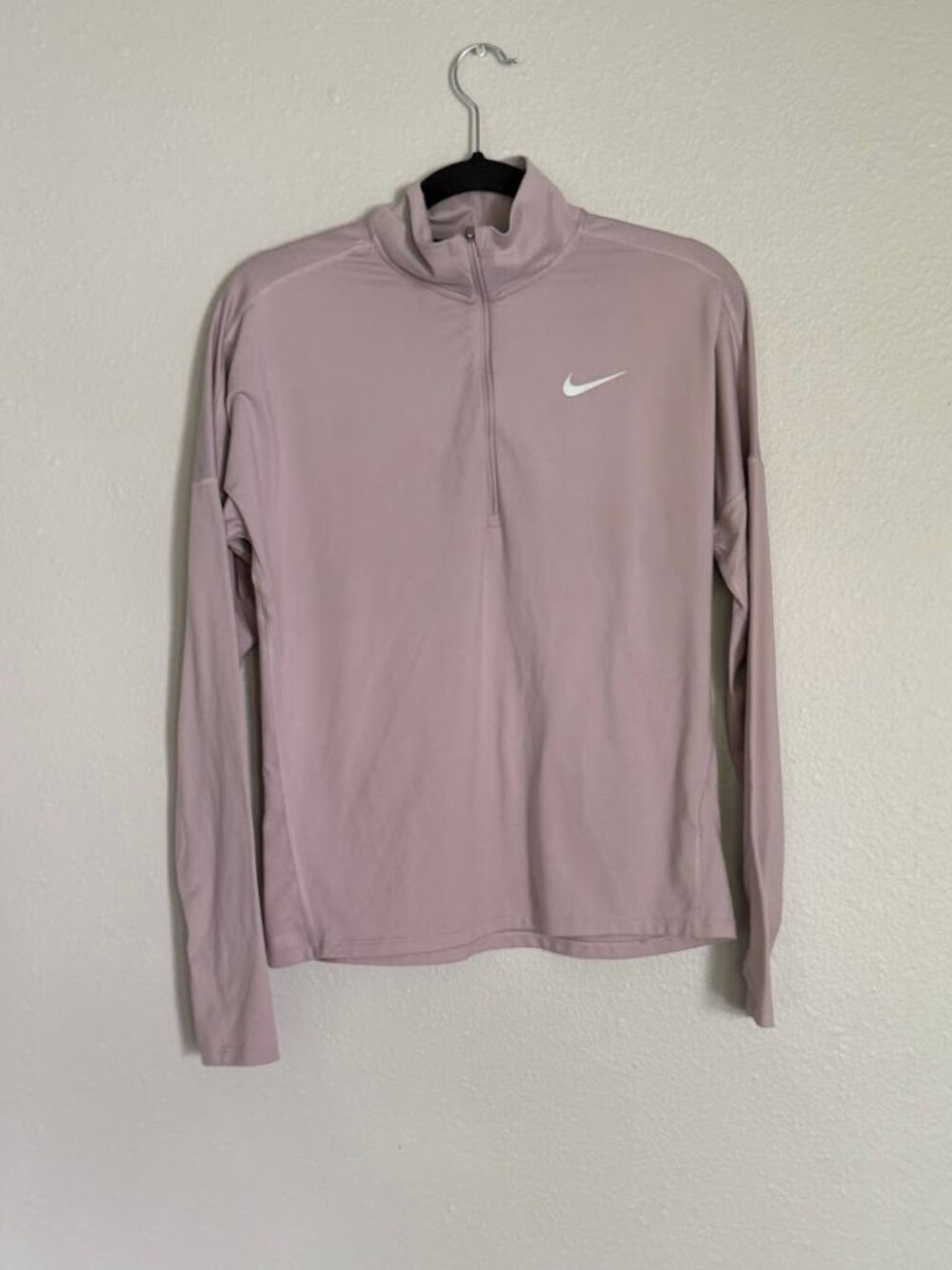 Nike Women's Small S Dri FIT Element 1/2 Zip Training Top Dusty Rose Pink